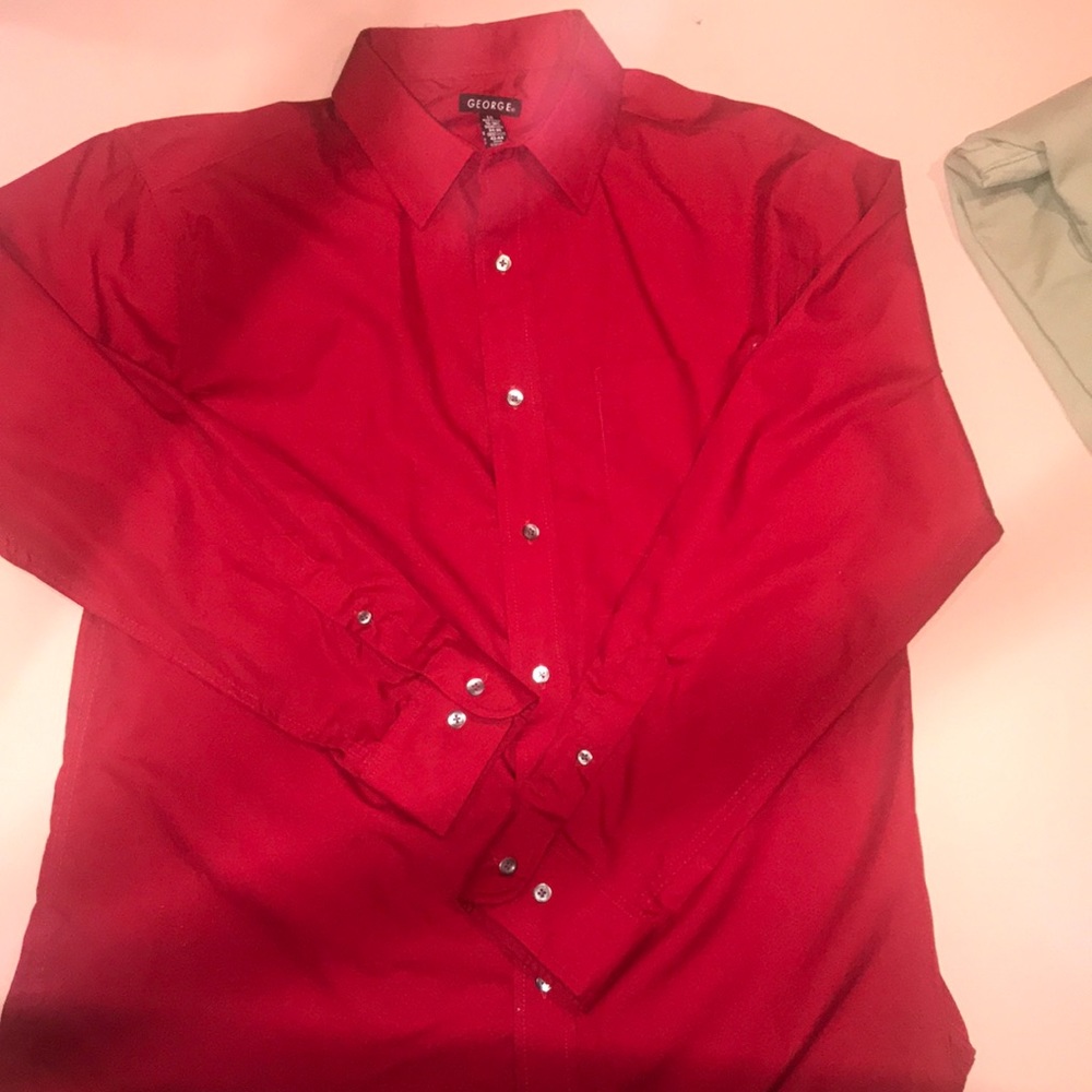 Red button up